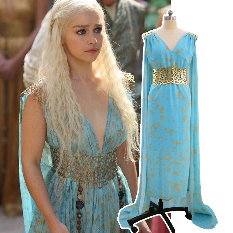 Résultat de recherche d'images pour "daenerys robe bleu"