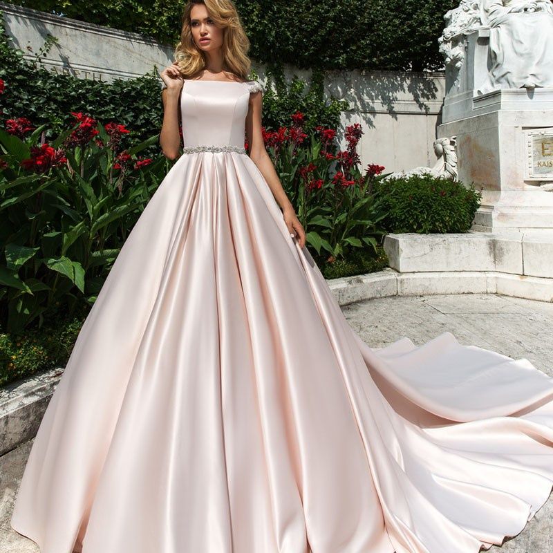 baby pink gown for wedding