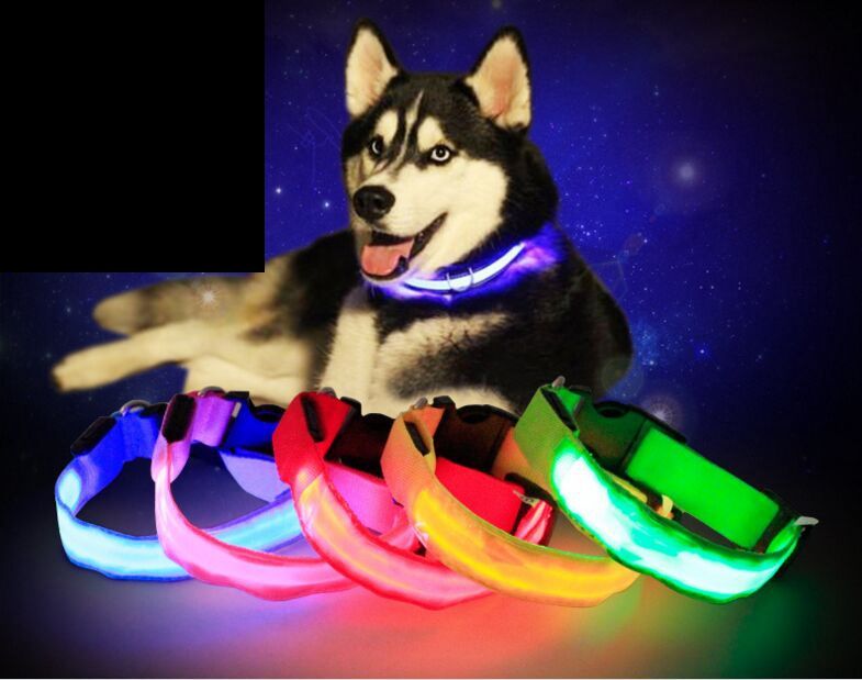 2017 New LED Lights Flashing Light Nylon Pet Dog Collar Small And