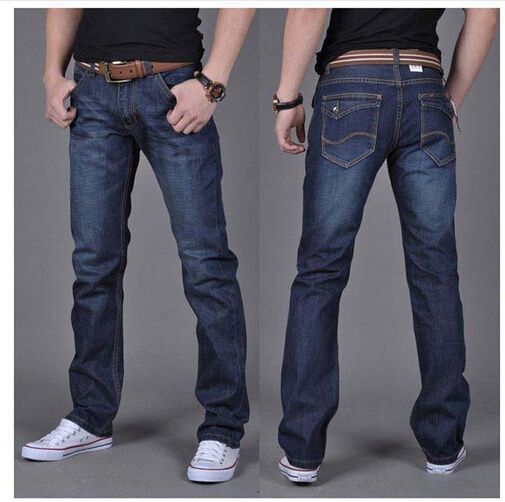 Mens dark denim jeans