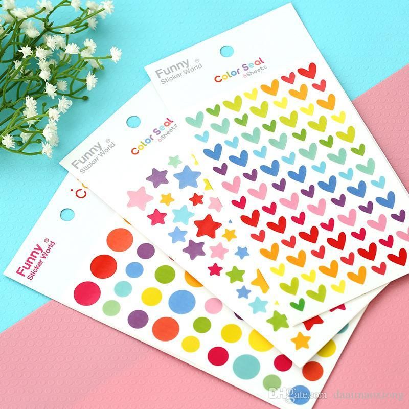 Photo Album Scrapbook Decoration Rainbow Color Love Stickers Diy