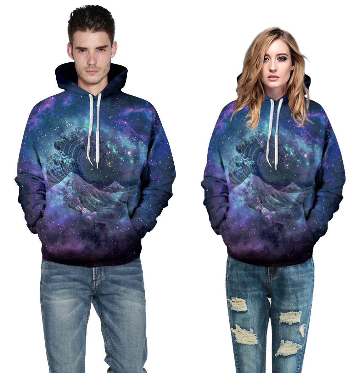 Blue Galaxy Fade Hoodie