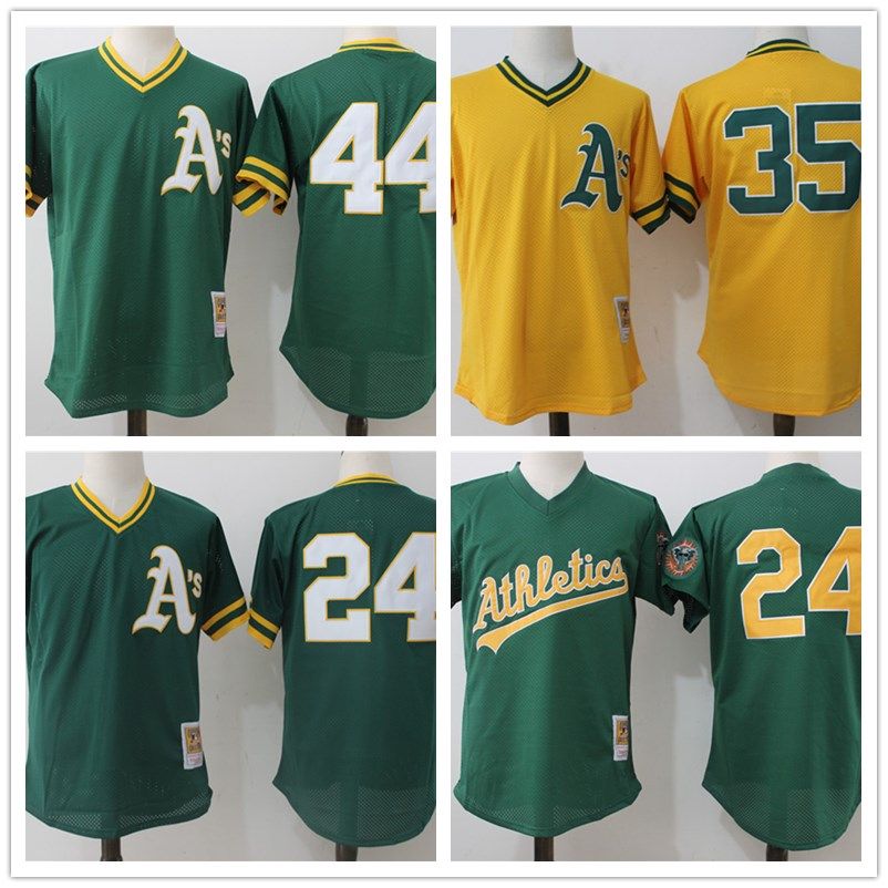 Men's Mitchell & Ness Rickey Henderson Green Oakland Athletics 1998 Cooperstown Mesh Batting Practice Jersey, Size: XL