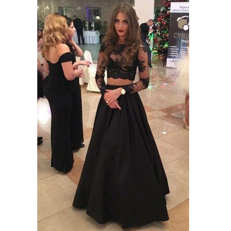 2 piece evening dress