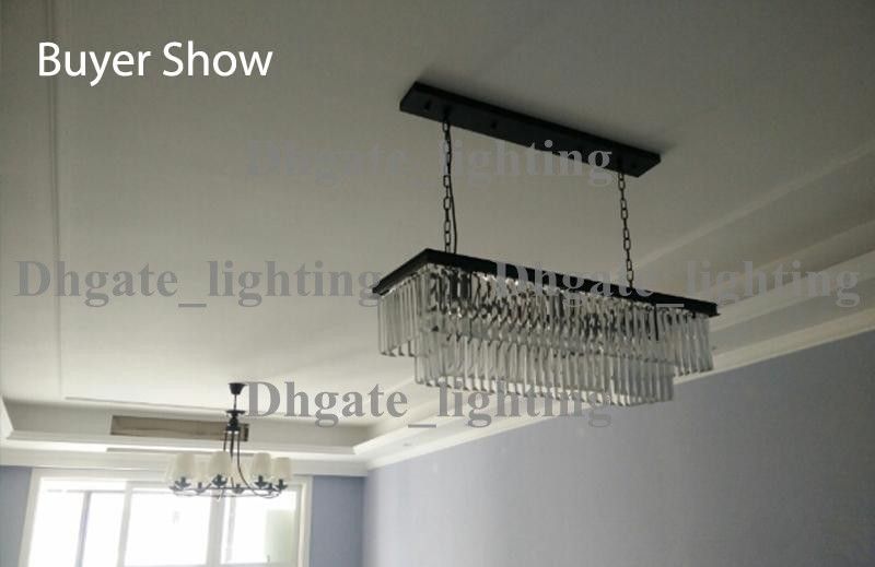 Replica Item Industrial Length 125cm 1920s Odeon Clear Glass Fringe Replica Item Industrial Length 125cm 1920s Odeon Clear Glass Fringe Rectangular Chandelier Vintage K9 Re Crystal