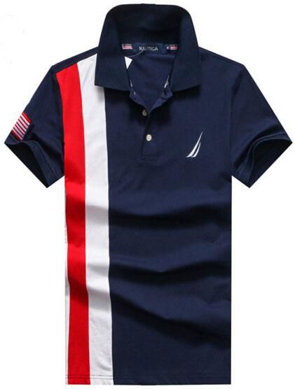 Top nautica Polo de Hombre Casual US Brand Classic Camisa Camisetas de Deportes Camisetas de