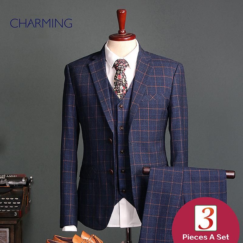 Acquista Abito Scozzese Da Uomo 3 Pezzi Adatta Allo Stile Inglese Tessuto Di Alta Qualita Vestito Da Sposo Vestito Formale Uomo A 126 21 Dal Dressdesign Dhgate Com