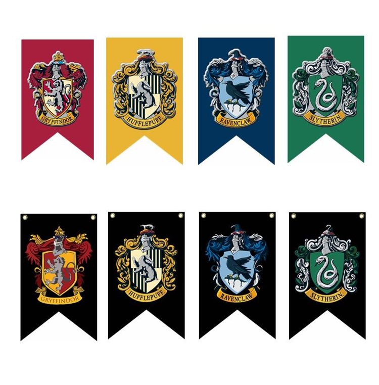 Harry Potter Bandera Colgante de Pared Gabardina Hogwarts Gryffindor Hufflepuff
