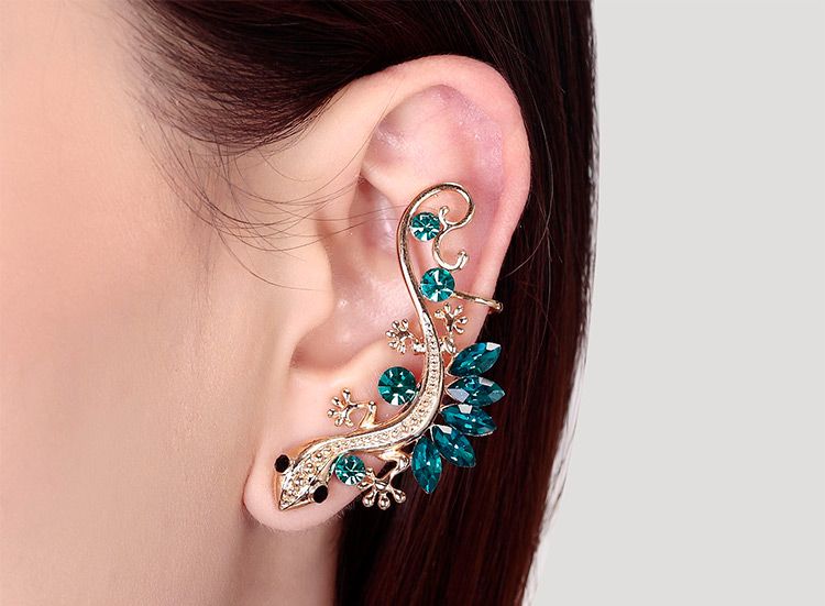 Diseñador De Lujo Cristal Pendientes De Mujer Oreja Clip De Diseñador De Lujo Cristal Pendientes De Mujer Oreja Clip De