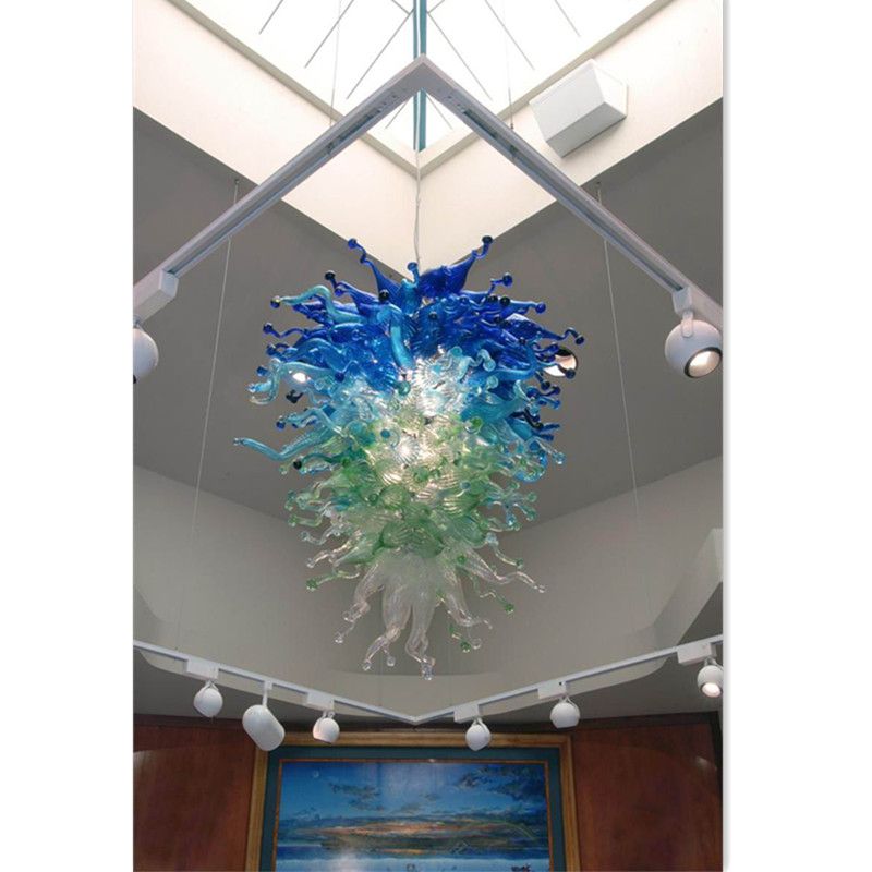Murano Glass Blown Chandelier Lightings Shade Color Hanging Lamp