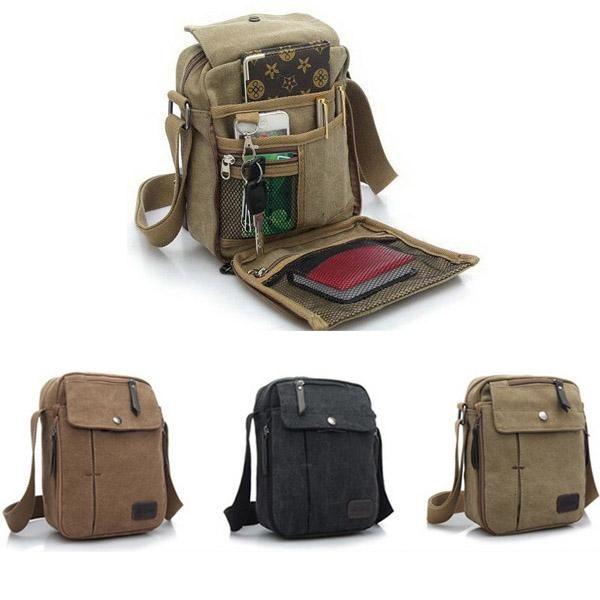 Bolso bandolera grande militar de cuero de lona vintage par | Linio Perú -  GE582FA1K2JJ5LPE
