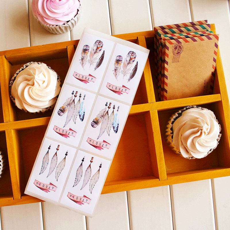 Bakery Package Sticker Cookie Bag Seal Label Dessert Box Packaging Paster Rectangle Stickers