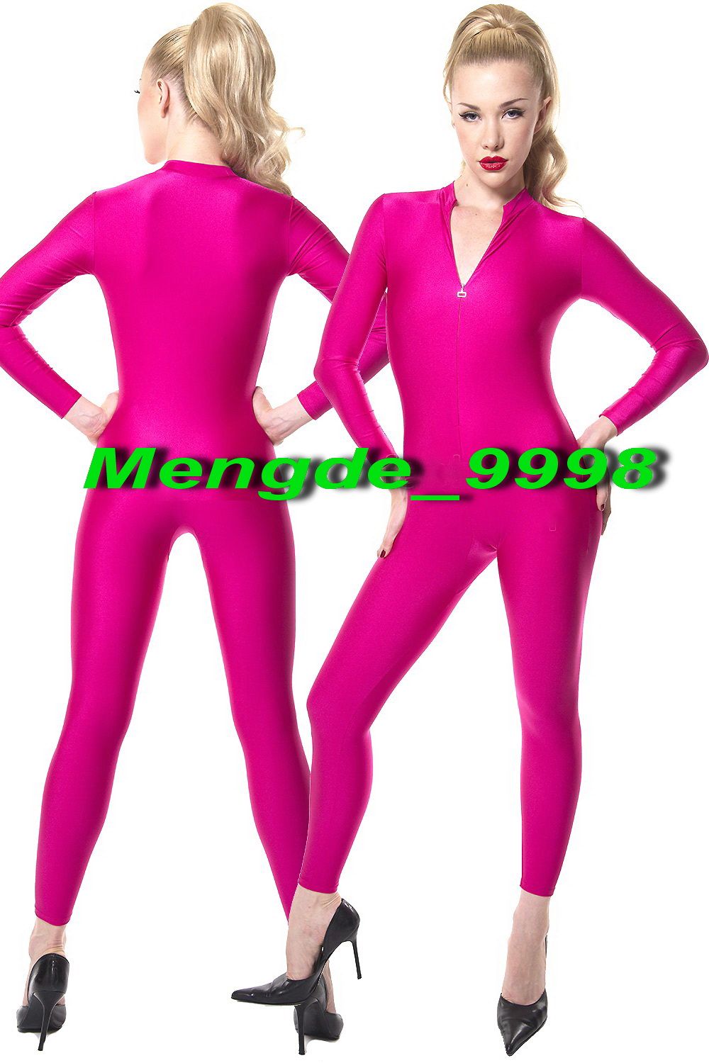 Hot pink spandex jumpsuit Clearance