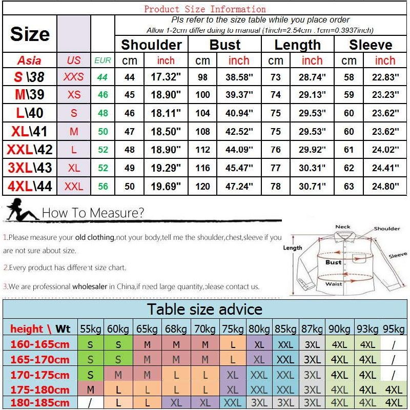 China And Us Clothing Size Chart