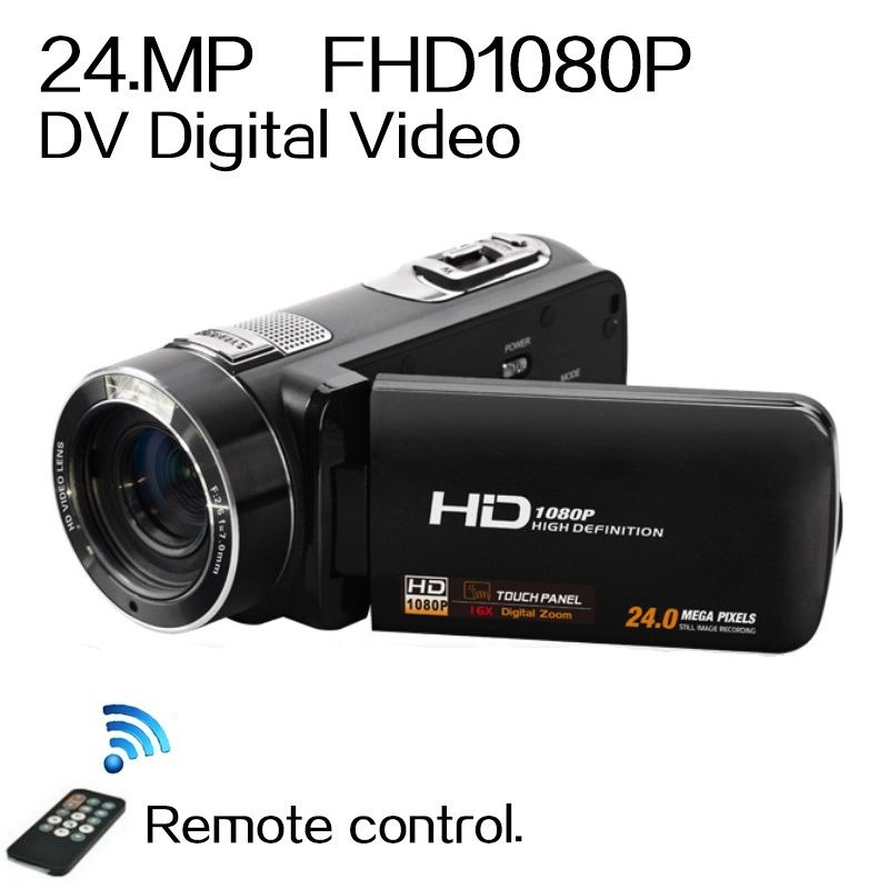 Remote Control 1080P Full HD Digital Video Camera 3.0 LCD Touch Screen