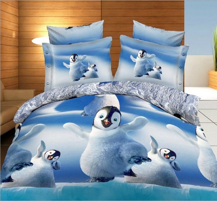 Penguin Bedding Sets 3d Cute Quilt Duvet Cover Bed In A Bag Sheet