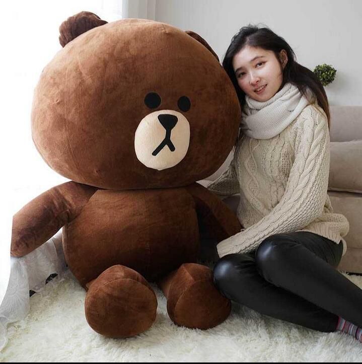 line brown bear plush