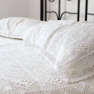 Wholesale 100 Cotton Handmade Crochet Bedspread With Pillowcases
