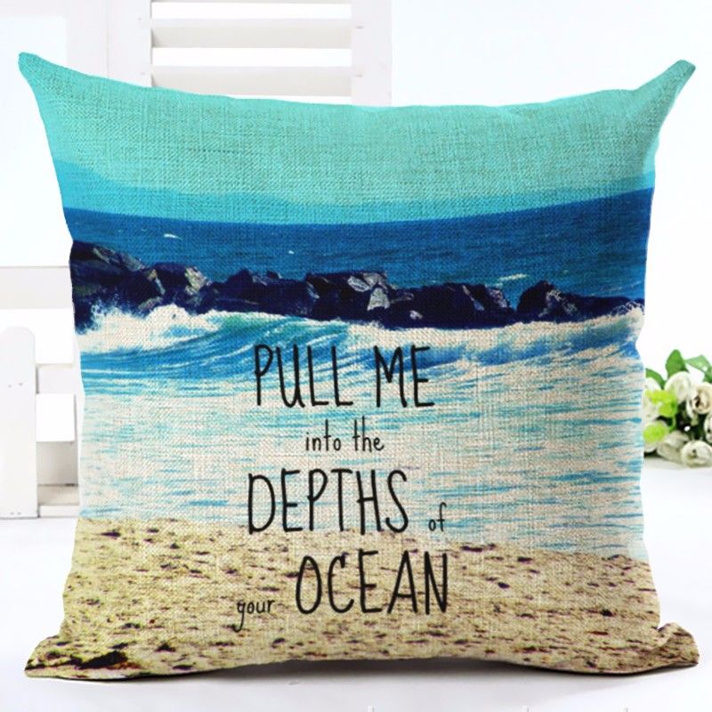 Inspirational Quotes Cushion Cover Love Ocean Decoration For Sofa Chaise Holiday Scenic Lounge Throw Pillow Case Modern Almofada Wicker Replacement Inspirational Quotes Cushion Cover Love Ocean Decoration For Sofa Chaise Holiday Scenic Lounge Throw Pillow Case Modern Almofada Wicker Replacement