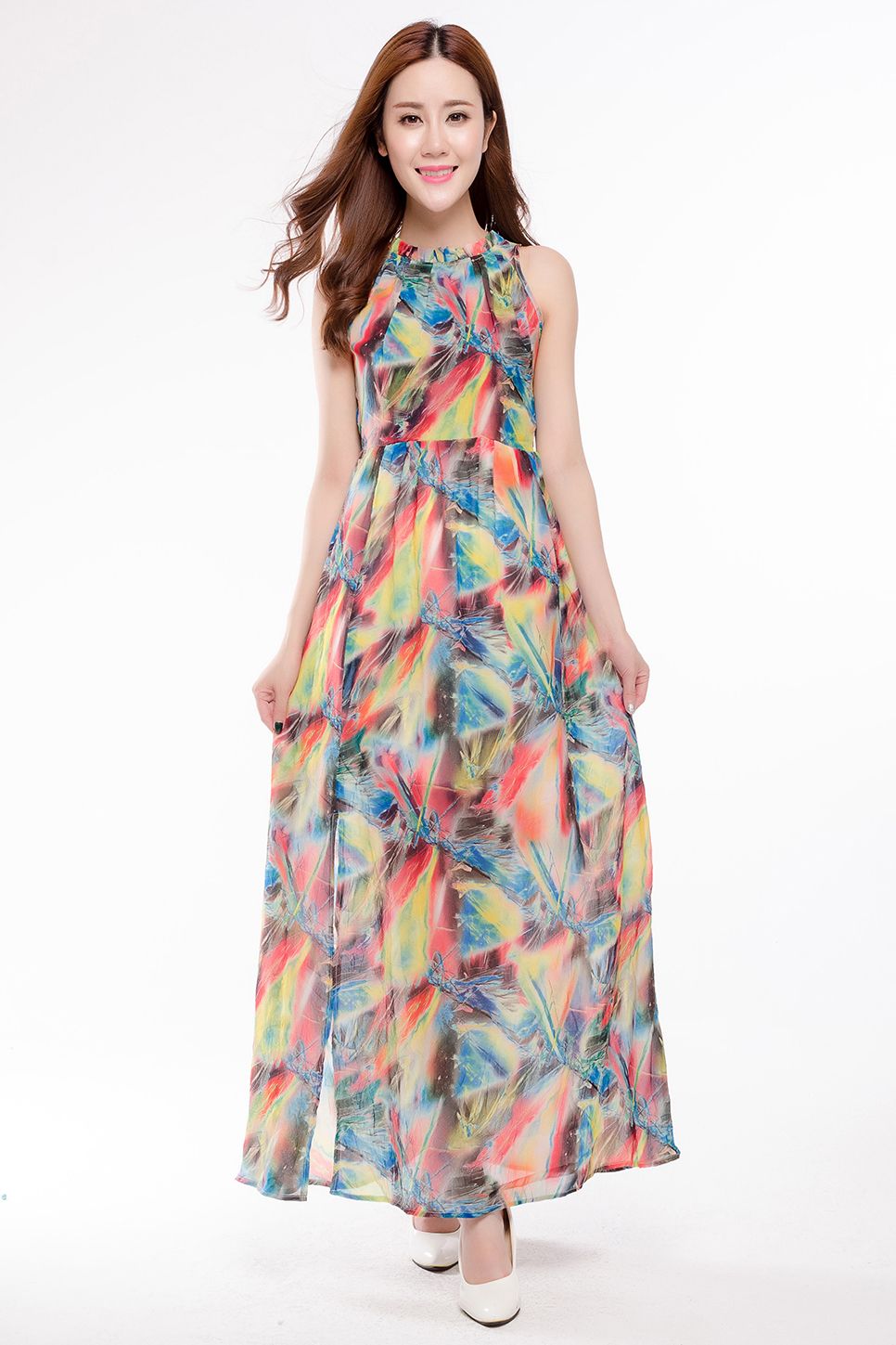 printed chiffon dress designs