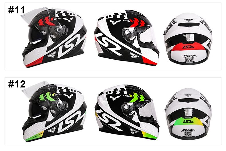 LS2 Ff328 Full Face Motorcycle Helmet Man Women Racing Moto Helmets With Dual Lens DOT Approved