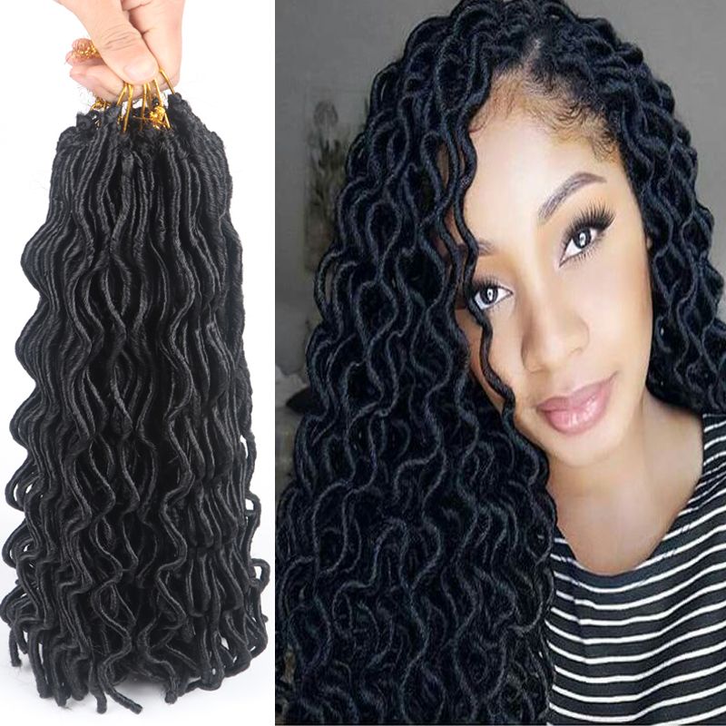 2019 Faux Locs Crochet Hair 24roots Pack Crochet Braids Curly Hair