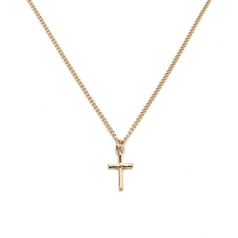 Chic Women Lady Fashion Jewelry Cross Pendant Silver Chain Choker Necklace Gift 