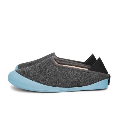 CLASSIC Zapatillas Mahabis Zapatillas Clásicas Gris Soles Desmontables Verdes