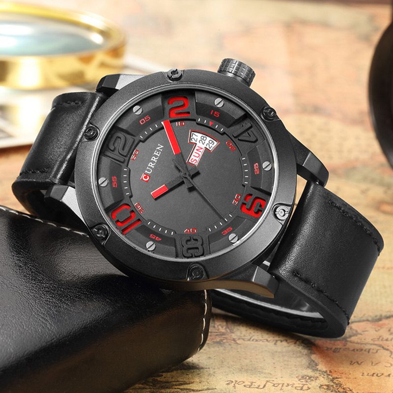 Curren Mens Watches Leather Strap Quartz Watch Men Analog Casual Auto Date Sports Military Wrist Watch Relogio Masculino 8251 Black Watches Wholesale Watches From Juancj 13 82 Dhgate Com