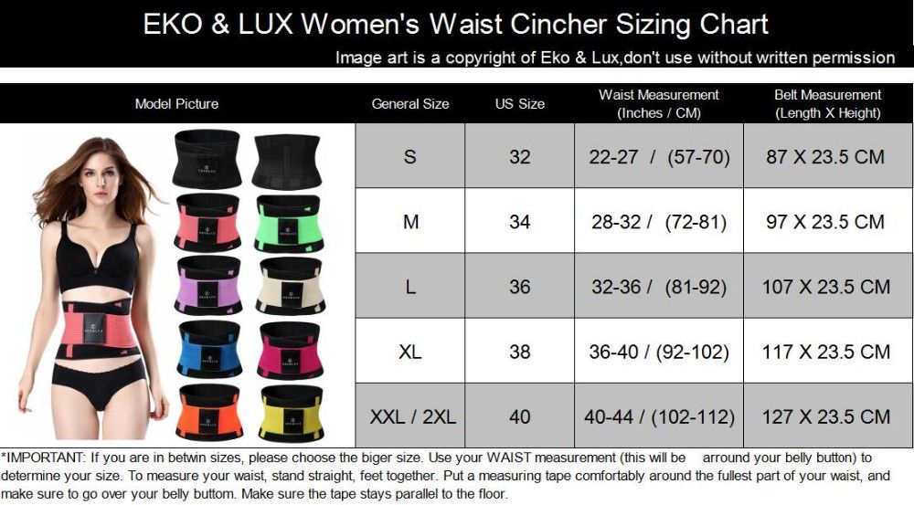 Xtreme Power Belt Size Chart