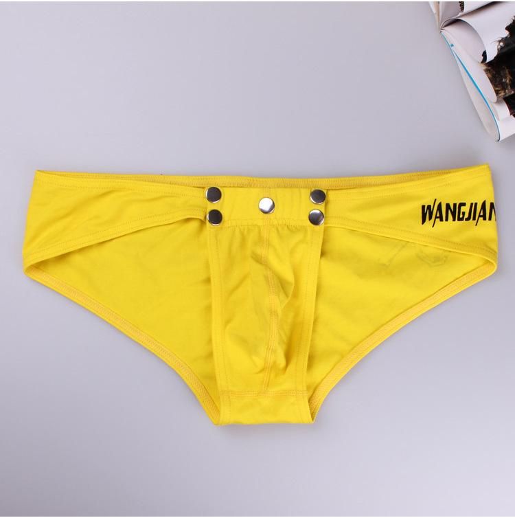 2020 Mens Sexy Fashion Mini Briefs Bikini Removable Rivet Button