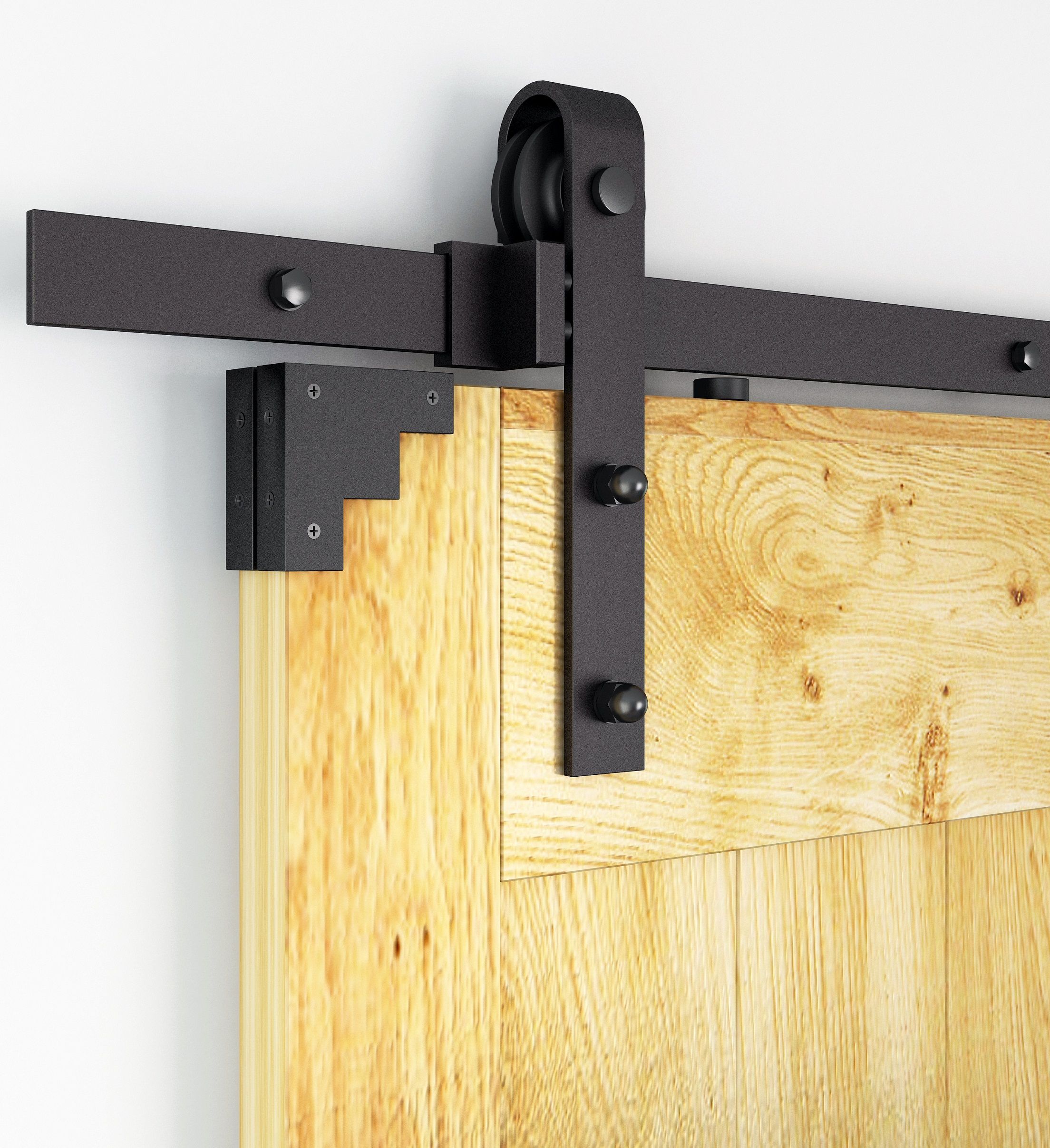 2020 6ft 8ft 10ft Rustic Black Sliding Barn Door Hardware