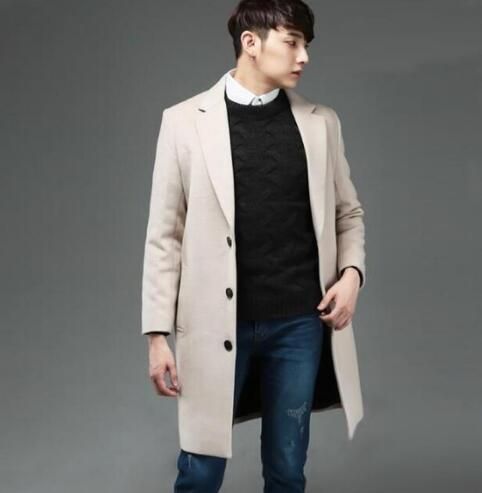 beige wool coat men