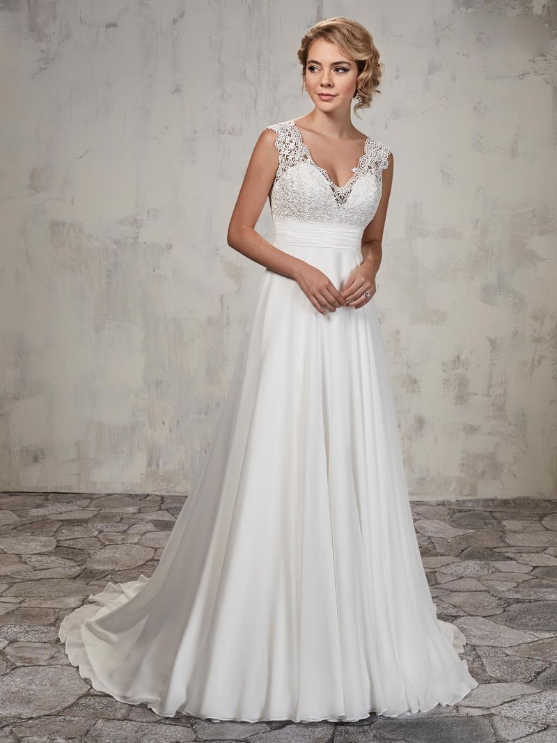 empire a line wedding dress