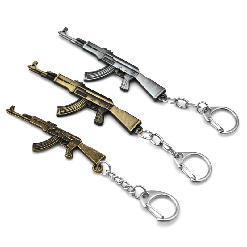 2021 Counter Strike Guns Keychain Trinket AK47 Key Chain For Men