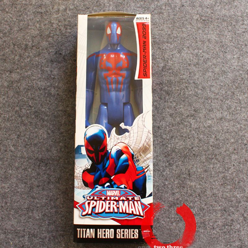 3 Tipos Negro Azul Rojo 12 Pulgadas Marvel Super Heros Spiderman Traje  Negro Spider-man PVC Figura de Acción de Colección Modelo de Juguete