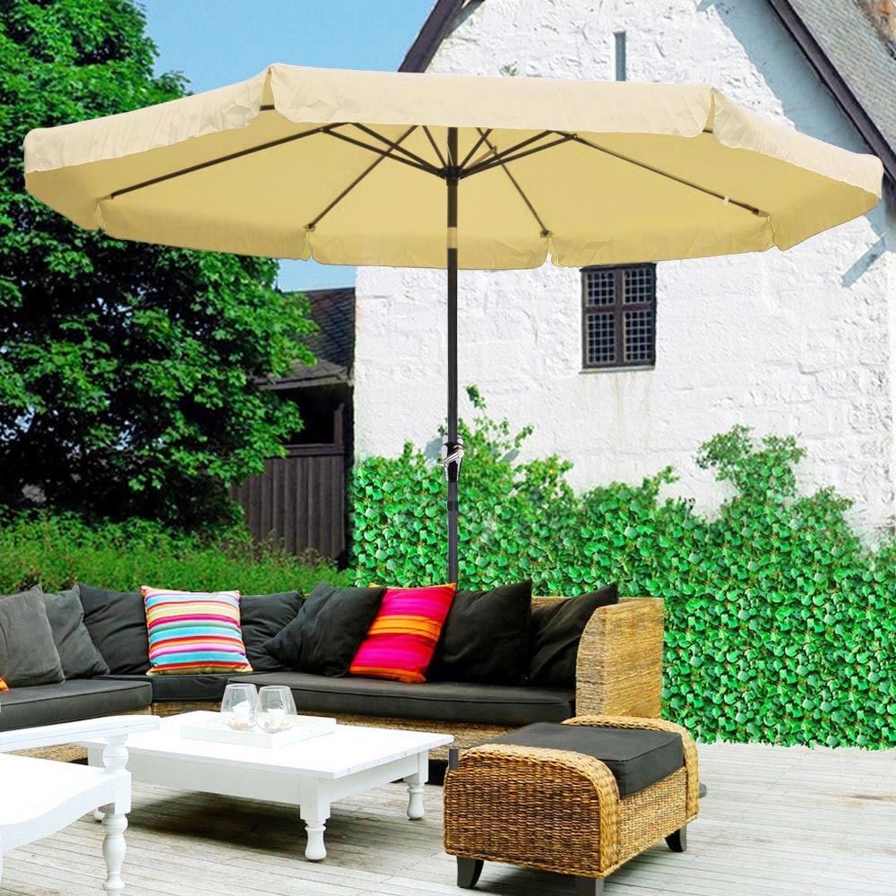 2020 Tan 10 Ft Aluminum Outdoor Patio Umbrella Yard Garden Market W Valance Crank Tilt From Xiangxing668 39 19 Dhgate Com
