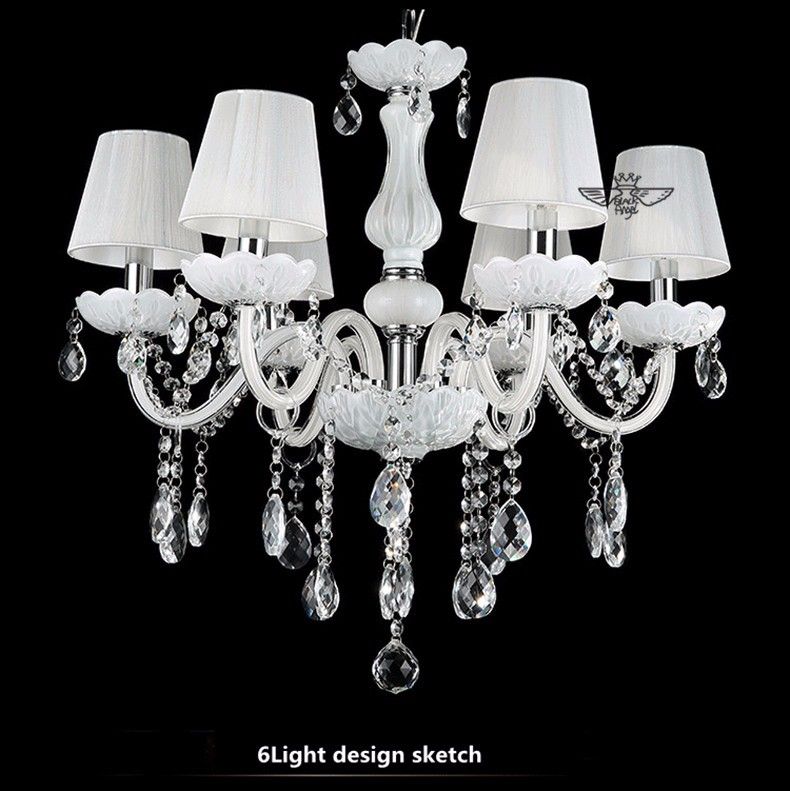 Modern White Crystal Chandeliers For Livingroom Bedroom Indoor Lamp Modern White Crystal Chandeliers For Livingroom Bedroom Indoor Lamp K9 Res De Teto Ceiling Chandelier