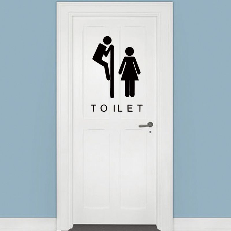 BATHROOM TOILET SEAT STICKER WALL DECAL WATERPROOF CAR WINDOW STICKERS MURALS