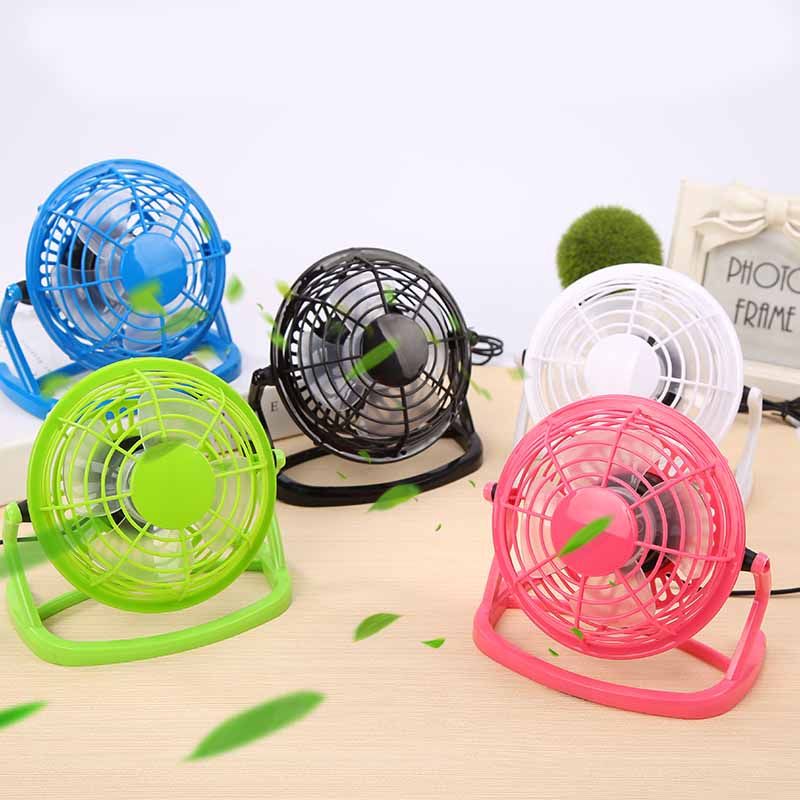 5 Color 4 pulgadas Portátil Ventilador Enchufe de refrigeración Mini ventilador eléctrico con interruptor