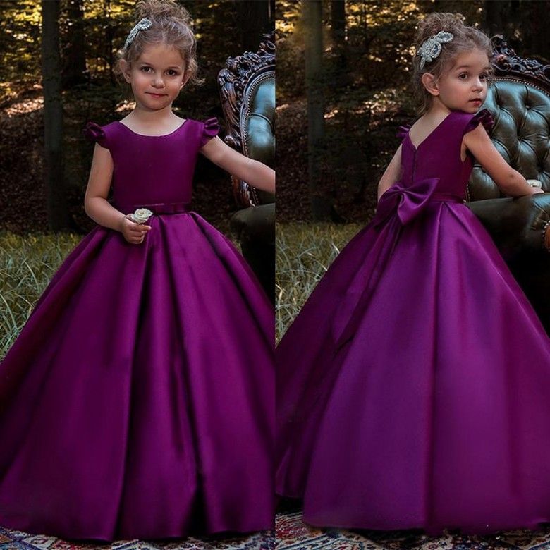 purple little girl dresses