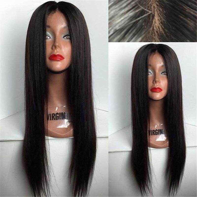 Good Quality 100 Human Hair Full Lace Wig, Cheap Long Stright Yaki