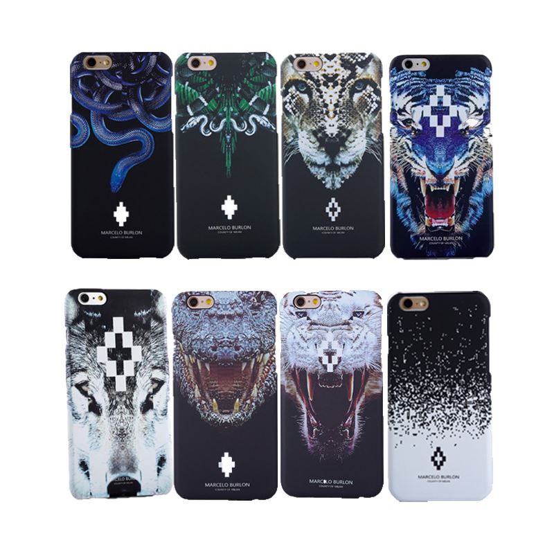 Newest Snakes Tiger Wolf Lion Jellyfish Feather Coque Case Marcelo Burlon Hard Case Funda Cover For Iphone 7 5 5s Se 6 6s 7plus Knights, $5.36 | DHgate.Com