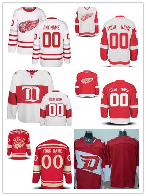 custom red wings jersey