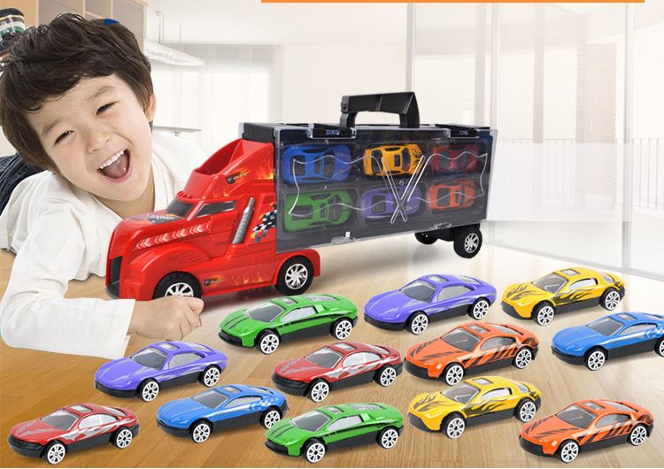 boy with toy car
