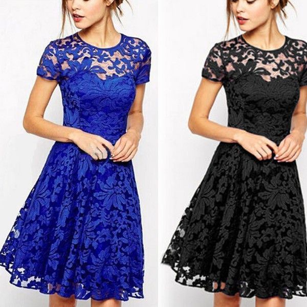 Compre Mulheres Floral Vestidos De Renda Verão Natural De Manga Curta Festa Casual A Line Mini Vestido Frete Grátis De Mayday1, $94,93 | Pt.Dhgate.Com