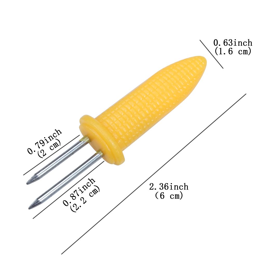 2 Peças Milho Suportes Aço Inoxidável Milho Agulha , Garfo De