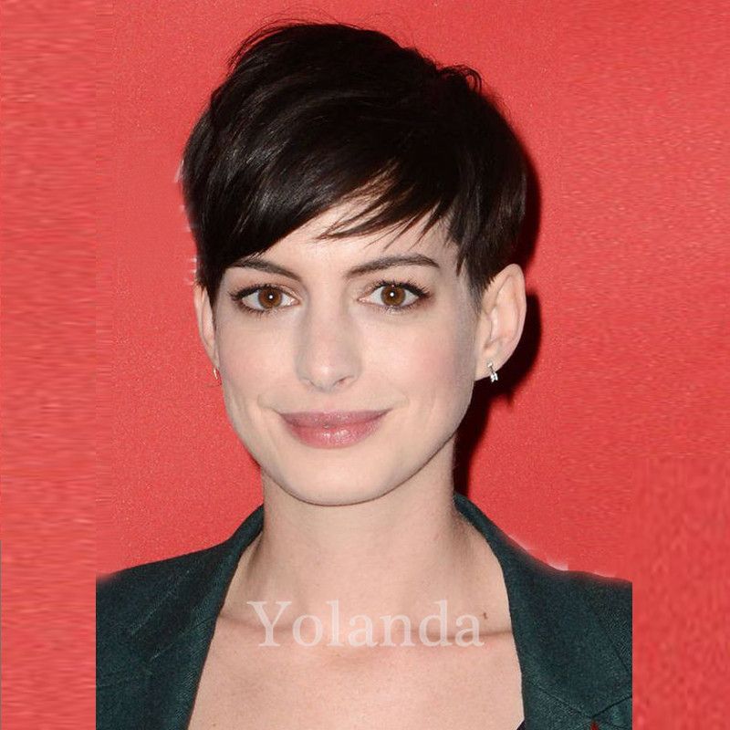 Hot Sale Celebrity Short Human Hair Wigs Pixie Rihanna Short Hair