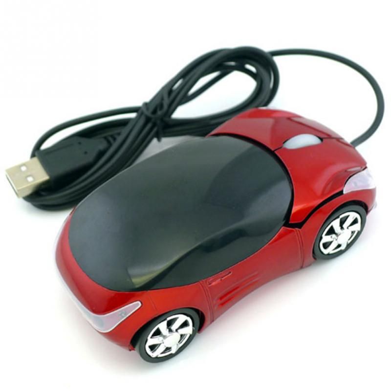 Wholesale Brand Name New Fashion Sports Car Shape USB Wired Mouse Car Mause 1600DPI Optical