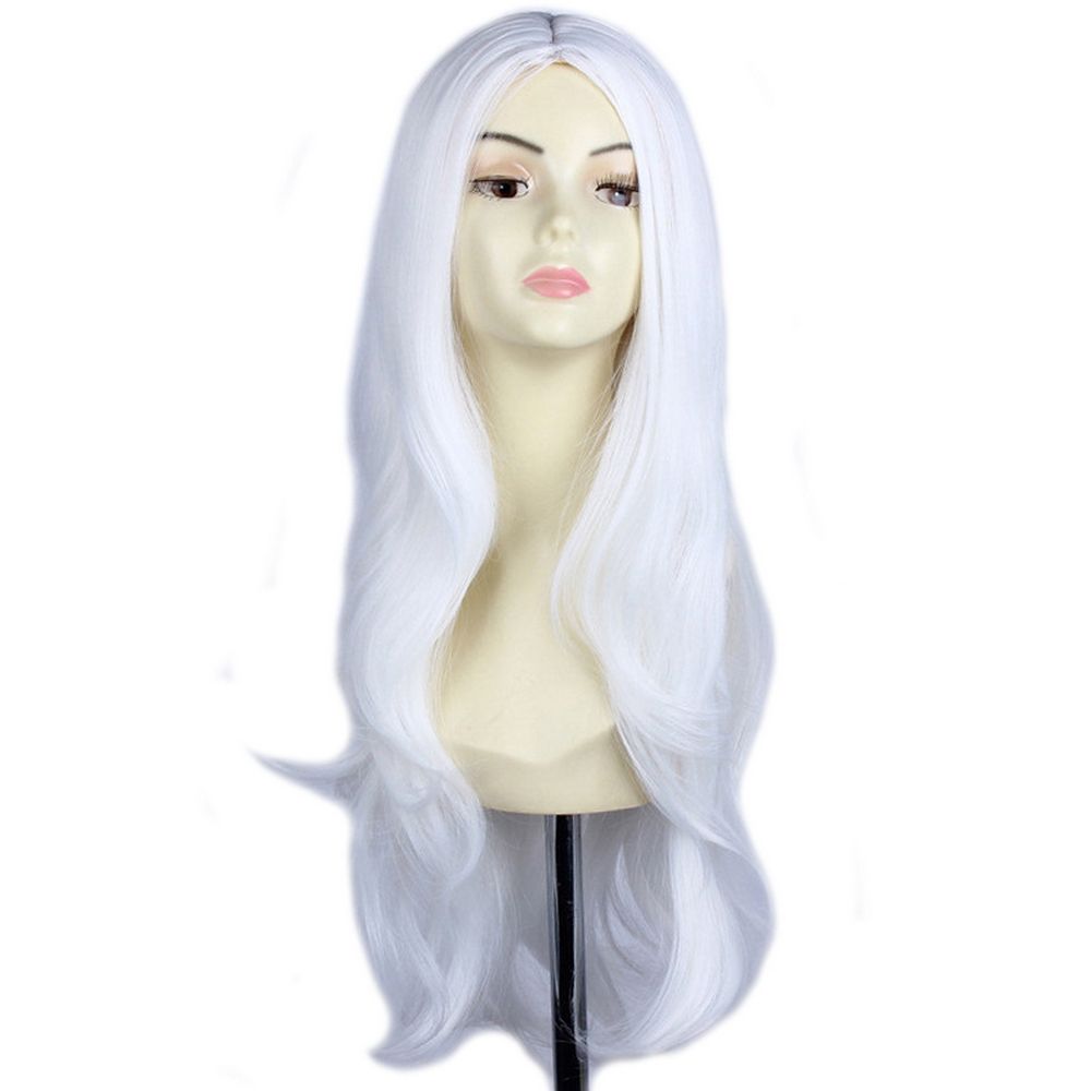 Acquista Parrucca Bianca Lunga Di Cosplay Dei Capelli Ondulati Sintetici  Resistenti Al Calore 28inch Le Donne A 13,41 € Dal Junzhi_168 | DHgate.Com